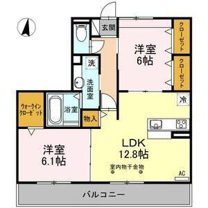 2LDK 間取り図