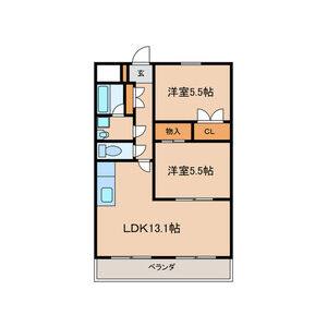 2LDK 間取り図