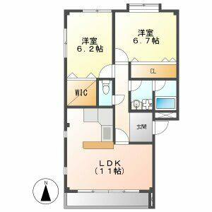 2LDK 間取り図