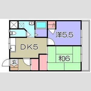 2DK 間取り図