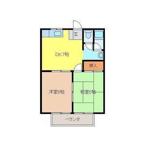 2DK 間取り図