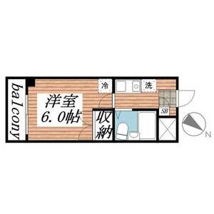 1K 間取り図