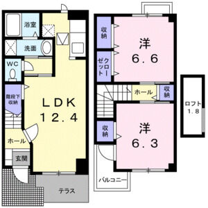 2LDK 間取り図