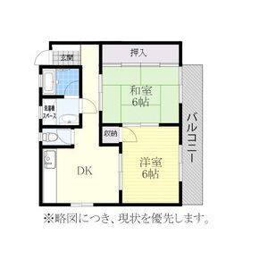 2DK 間取り図