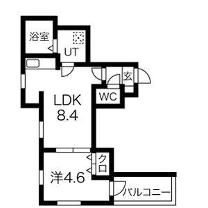 1LDK 間取り図