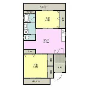 2LDK 間取り図