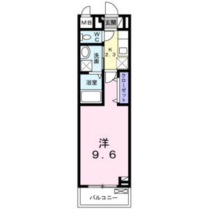 1K 間取り図