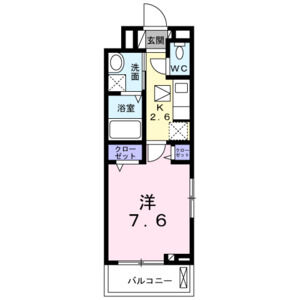 1K 間取り図