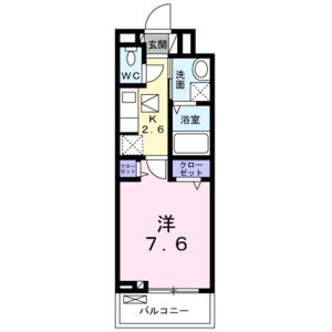 1K 間取り図