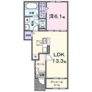 1LDK 間取り図