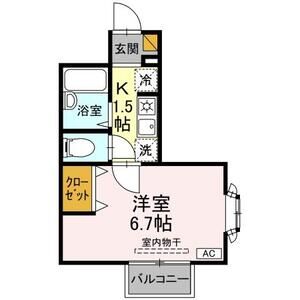 1K 間取り図