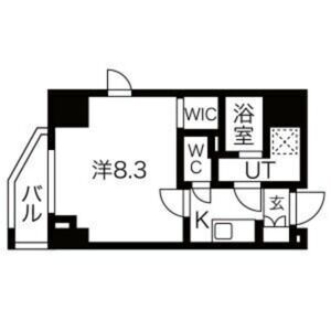 1K 間取り図