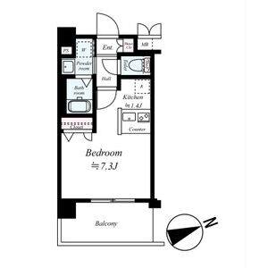 ワンルーム 間取り図