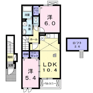 2LDK 間取り図