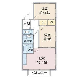 2LDK 間取り図