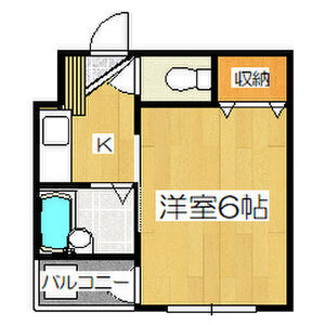 1K 間取り図