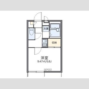1K 間取り図