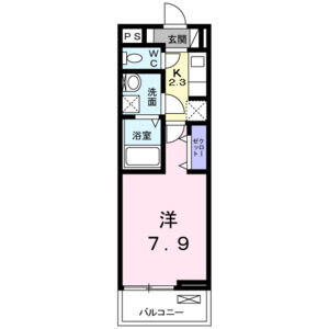 1K 間取り図