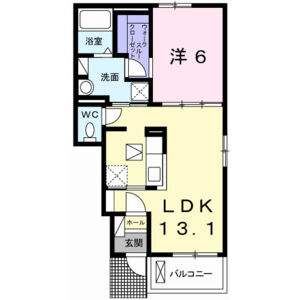 1LDK 間取り図