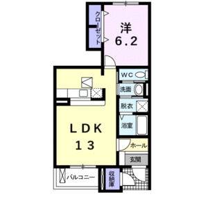 1LDK 間取り図