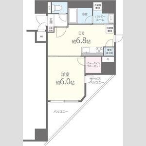 1DK 間取り図