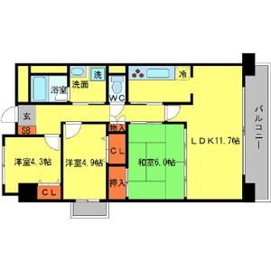 3LDK 間取り図