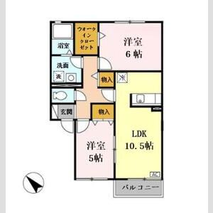 2LDK 間取り図
