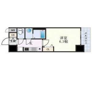 1K 間取り図