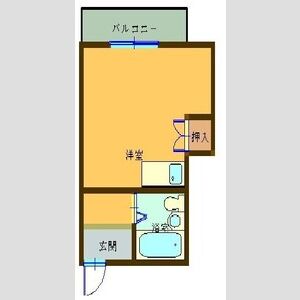 ワンルーム 間取り図