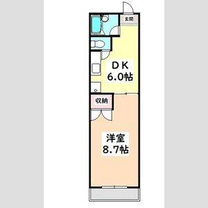 1DK 間取り図
