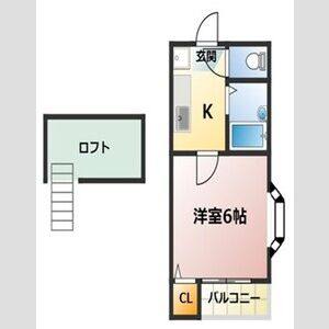1K 間取り図