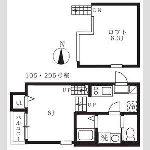 1K 間取り図