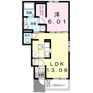1LDK 間取り図