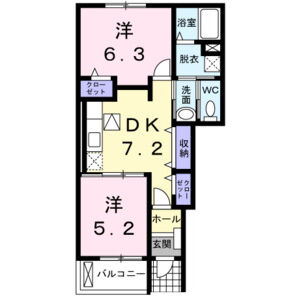 2DK 間取り図