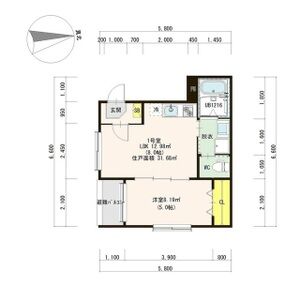 1LDK 間取り図