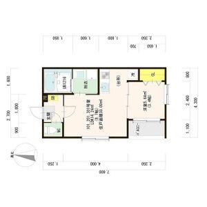 1LDK 間取り図