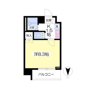 1K 間取り図
