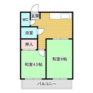 2DK 間取り図