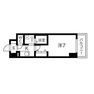 1K 間取り図