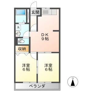 2LDK 間取り図