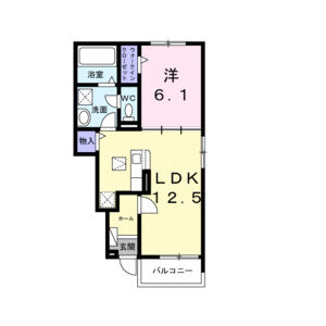 1LDK 間取り図