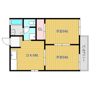 2DK 間取り図