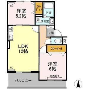 2LDK 間取り図
