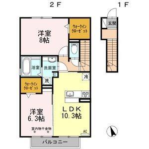 2LDK 間取り図