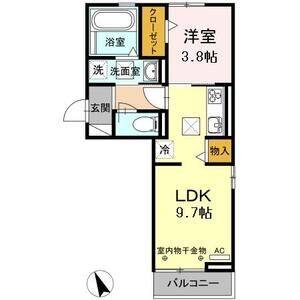 1LDK 間取り図