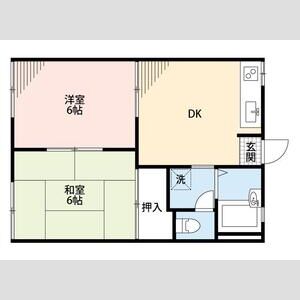 2DK 間取り図