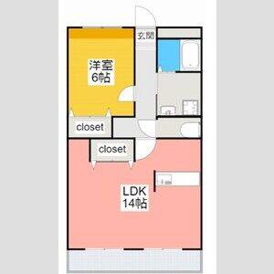 1LDK 間取り図