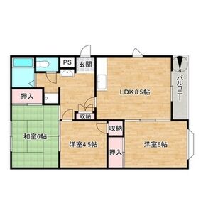 3DK 間取り図