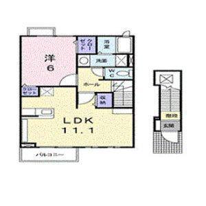 1LDK 間取り図