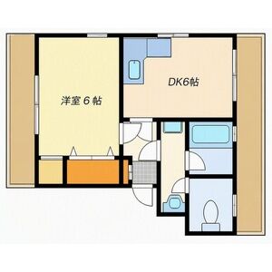 1DK 間取り図
